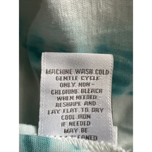 Soft Surroundings Tank Dress Women 1X Tie Dye Pom Pom Hem Pockets Casual Hippie - Picture 7 of 12